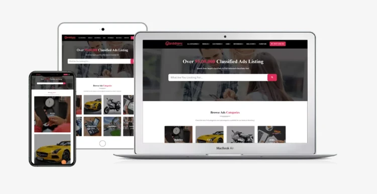 Online classified marketplace website design